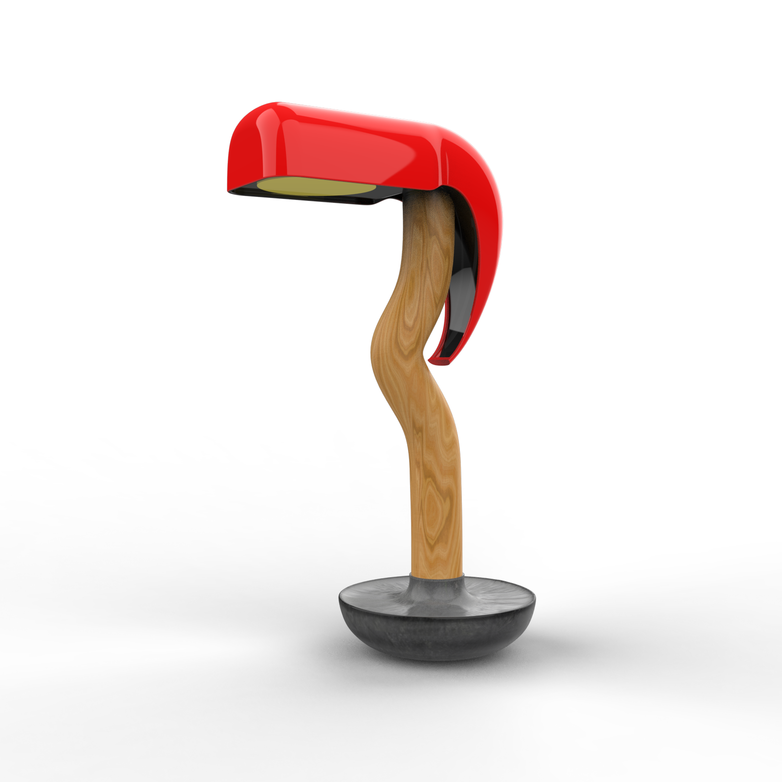Origin Plastics lamp — alternate render with circular base detail